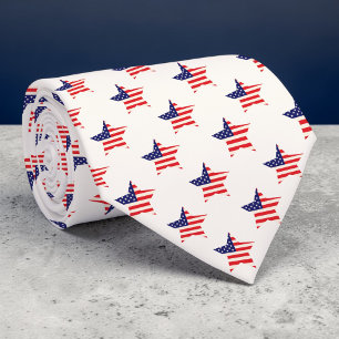 Vakantie - Amerikaanse vlag vier juli stropdas