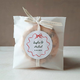 Vakantie Amour | Geïllustreerde Franse strik bruil Ronde Sticker