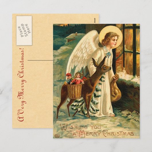  vakantie Angel Briefkaart (Voorkant / Achterkant)