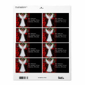 Vakantie Angel Kerst Adresetiketten Etiket (Full Sheet)