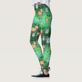 Vakantie Animal Tights, Schattigee groene kerst Leggings