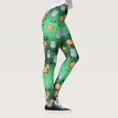 Vakantie Animal Tights, Schattigee groene kerst Leggings (Rechts)