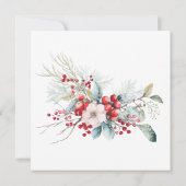 Vakantie Aquarel Bloem Vierkant Open Huis Kaart (Achterkant)