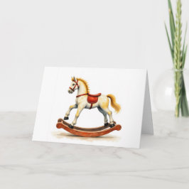 Vakantie Aquarel Schommelend Paard Bedankkaart