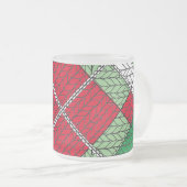 VAKANTIE ARGYLE BREI Frosted Glass Mok (Voorkant rechts)