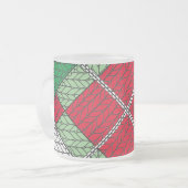 VAKANTIE ARGYLE BREI Frosted Glass Mok (Voorkant links)