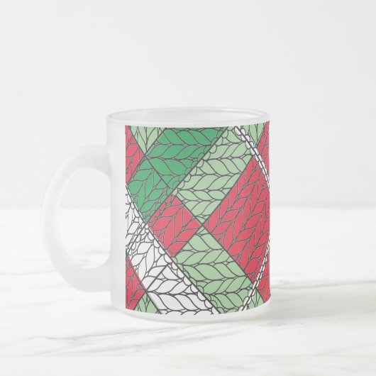 VAKANTIE ARGYLE BREI Frosted Glass Mok (Links)