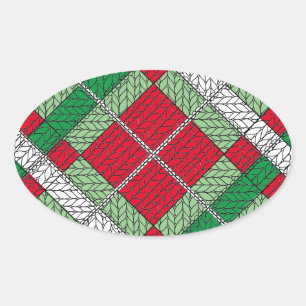 VAKANTIE ARGYLE BREI ovale Stickers
