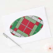 VAKANTIE ARGYLE BREI ovale Stickers (Envelop)