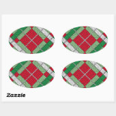 VAKANTIE ARGYLE BREI ovale Stickers (Vel)