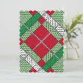 VAKANTIE ARGYLE KNIT 5x7 Flat Christmas Kaart (Staand voorkant)