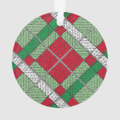 VAKANTIE ARGYLE KNIT Acryl Circle Ornament (achterkant)