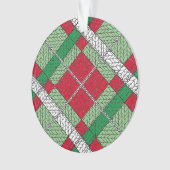 VAKANTIE ARGYLE KNIT Acryl Circle Ornament (voorkant)