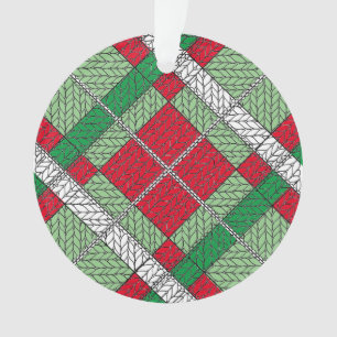 VAKANTIE ARGYLE KNIT Acryl Circle Ornament