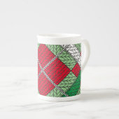 VAKANTIE ARGYLE KNIT Bone China Mok (Voorkant rechts)