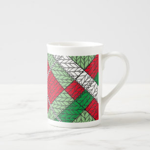 VAKANTIE ARGYLE KNIT Bone China Mok