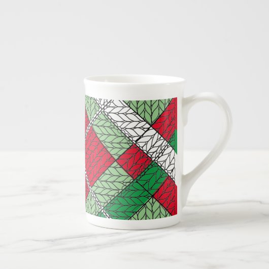 VAKANTIE ARGYLE KNIT Bone China Mok (Rechts)