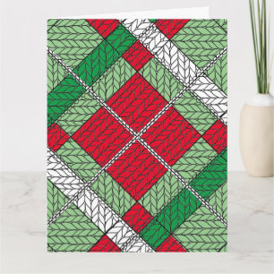 VAKANTIE ARGYLE KNIT Grote Kerst Kaart