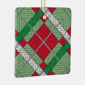 VAKANTIE ARGYLE KNIT Keramisch Vierkant Ornament (Rechts)