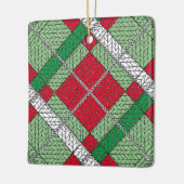 VAKANTIE ARGYLE KNIT Keramisch Vierkant Ornament (Links)