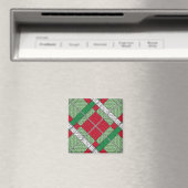 VAKANTIE ARGYLE KNIT Square Magnet (Insitu (Vaatwasser))