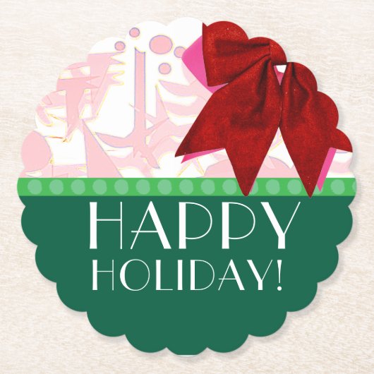 VAKANTIE ART DECO KARTONNEN ONDERZETTERS (Voorkant)