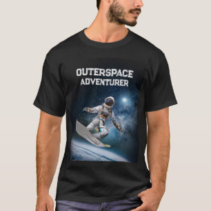 Vakantie astronaut surfen in de ruimte boven de aa t-shirt