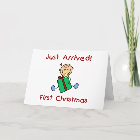 Vakantie Baby Boy net aangekomen Tshirts en gesche Feestdagen Kaart (Voorkant)