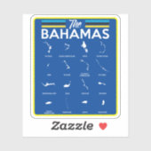 Vakantie Bahama's Kaart Sticker Cruise Bahama's (Vel)