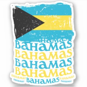 Vakantie Bahama's Vlag Sticker Cruise Bahama's