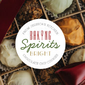 Vakantie Bakgeesten Bright Whisk feestelijke Xmas Ronde Sticker