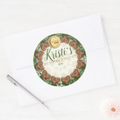 Vakantie bakken gemberkoekjes gepersonaliseerd ronde sticker (Envelop)