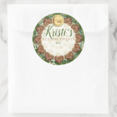 Vakantie bakken gemberkoekjes gepersonaliseerd ronde sticker (Tas)