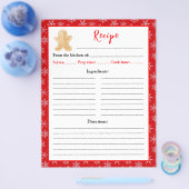 Vakantie Bakken Gingerbread Man Recept Pagina Flyer (Enkel)