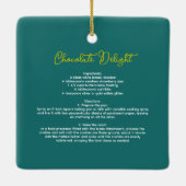 Vakantie Bakken Groene Foto Kerstrecept Keramisch Ornament (Achterkant)