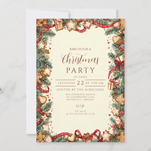 Vakantie bakken kerst kaart (Voorkant)