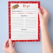 Vakantie Bakken Kerst Yule Log Recept Pagina Flyer (Hand)