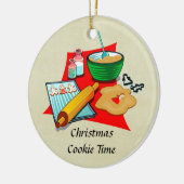 Vakantie bakken Kerstkoekjes Ingrediënten Bakker Keramisch Ornament (Links)