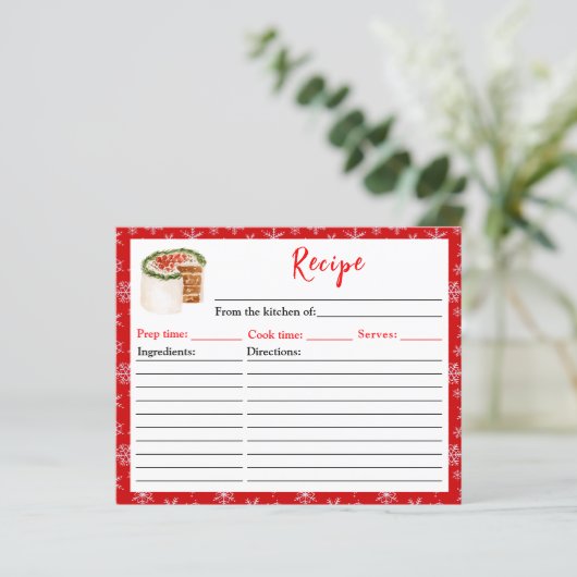 Vakantie bakken kersttaart recept (Staand voorkant)