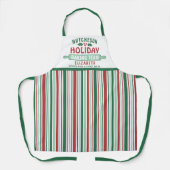 Vakantie Bakken Team Kerst Cookie Party Groen Schort (Voorkant)