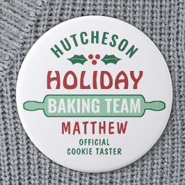 Vakantie Bakken Team Kerst Cookie Party Schattige Ronde Button 7,6 Cm