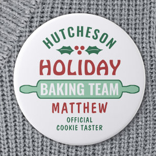 Vakantie Bakken Team Kerst Cookie Party Schattige Ronde Button 7,6 Cm