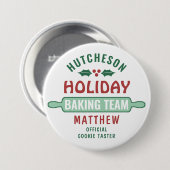 Vakantie Bakken Team Kerst Cookie Party Schattige Ronde Button 7,6 Cm (Voorkant /achterkant)