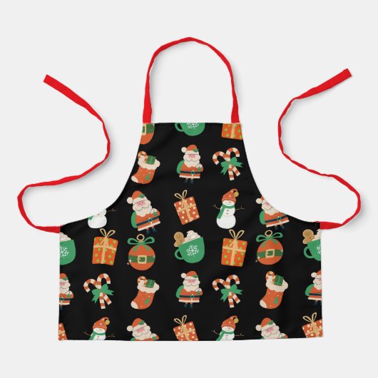 Vakantie Bakken Team Kinder Kerst Schort (Voorkant)