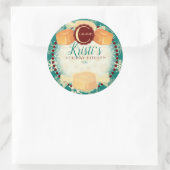 Vakantie bakken zelfgemaakte karamels kerst ronde sticker (Tas)