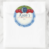 Vakantie bakken zelfgemaakte kersen kerst ronde sticker (Tas)