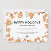 Vakantie Bakkerij Gingerbread Vakantie Kaart (Voorkant)