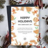 Vakantie Bakkerij Gingerbread Vakantie Kaart