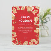 Vakantie Bakkerij Gingerbread Vakantie Kaart (Staand voorkant)