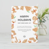 Vakantie Bakkerij Gingerbread Vakantie Kaart (Staand voorkant)
